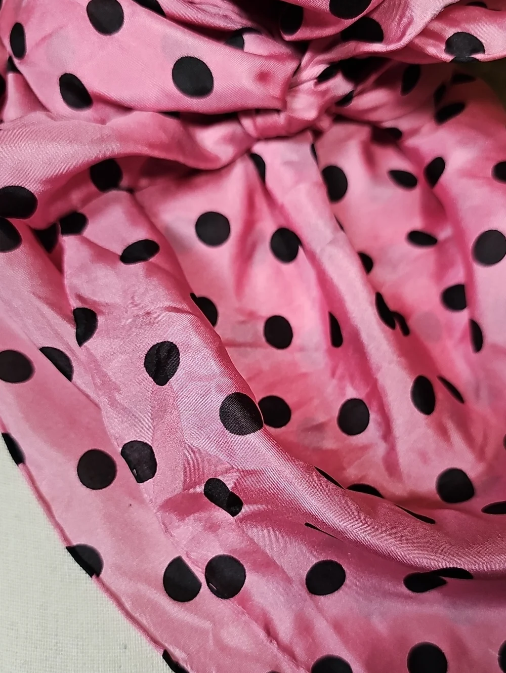 Pink Polka Dot Silk Neck Scarf - Classic Women’s Accessory